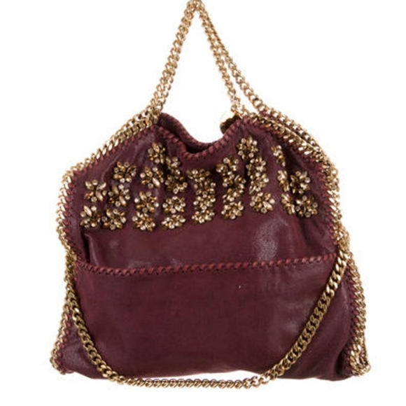 Designer Stella McCartney burgundy shoulder bag - Picture 2 of 3